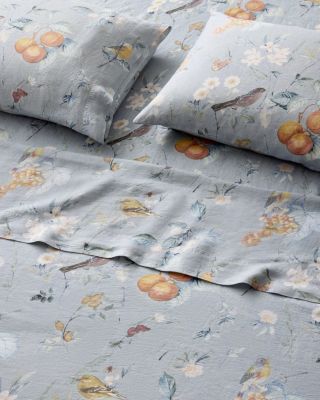 Chelsea Floral Relaxed-Linen Sheets