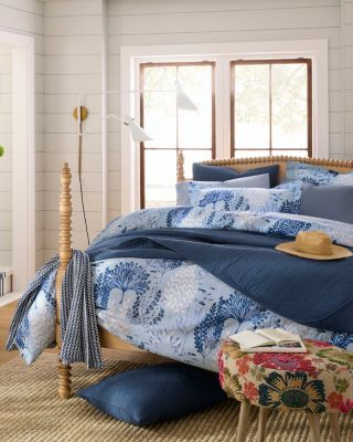 Ocean Oasis Hemstitched Supima® Percale Sheet Set | Garnet Hill