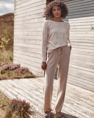 GH Wide-Leg 100% Cashmere Pants