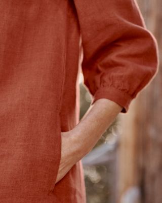 Linen Artist Smock Dress | Garnet Hill