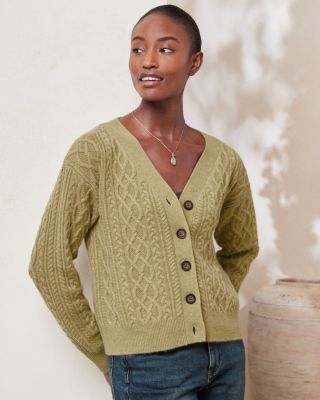 Green cashmere clearance cardigan