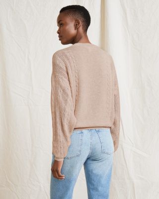 Farside Cabled Cashmere Sweater | Garnet Hill