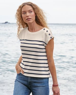 100% Organic Cotton Open-Knit Cover-Up Crew