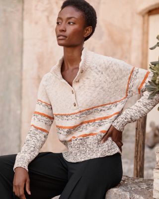 Organic-Cotton Slub-Knit Sweater | Garnet Hill
