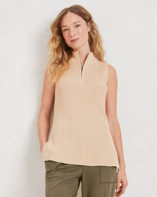 Quarter-Zip Knit Tunic | Garnet Hill