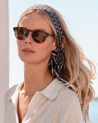 Sasha Printed Cotton Scarf | Garnet Hill