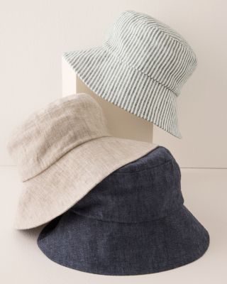 Beachside Linen Bucket Hat | Garnet Hill