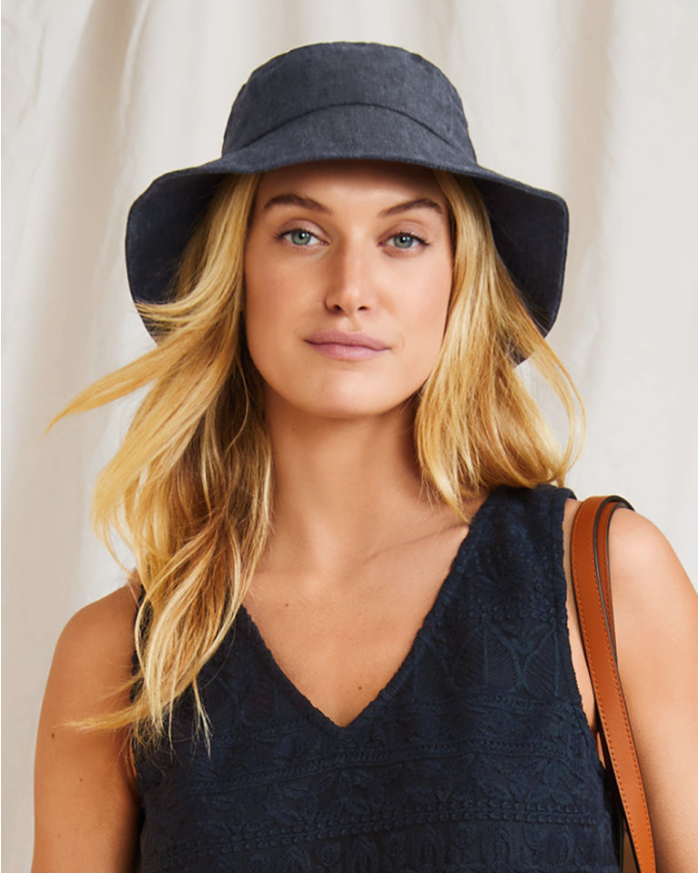 Beachside Linen Bucket Hat | Garnet Hill Beachside Linen Bucket Hat | Garnet Hill