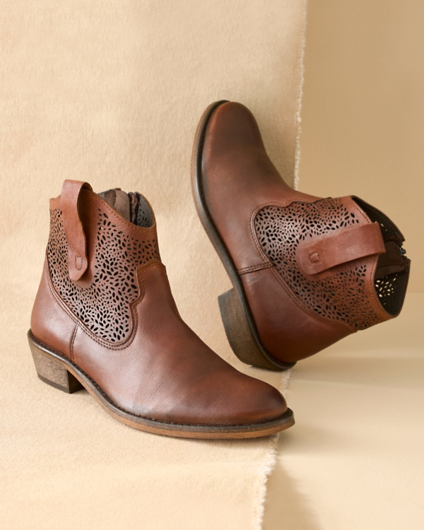Dark brown leather boots with western detailing by Klub Nico. Shop women's shoes and boots.