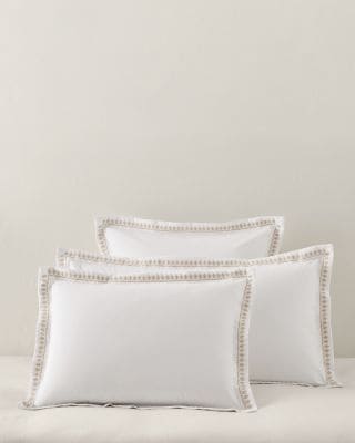 Signature Wisteria Embroidered Percale Sham | Garnet Hill