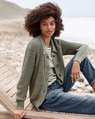 Womens chunky cotton clearance sweaters