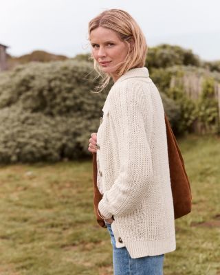 Maren Linen & Organic-Cotton Cardigan | Garnet Hill