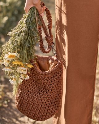Latico Woven Leather Bucket Bag | Garnet Hill