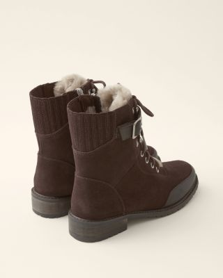 Emu Chocolate Brown Boots with Fur Trim EMU AUSTRALIA Emu Australia Infant Bear Walker Boot B11197  main image 2