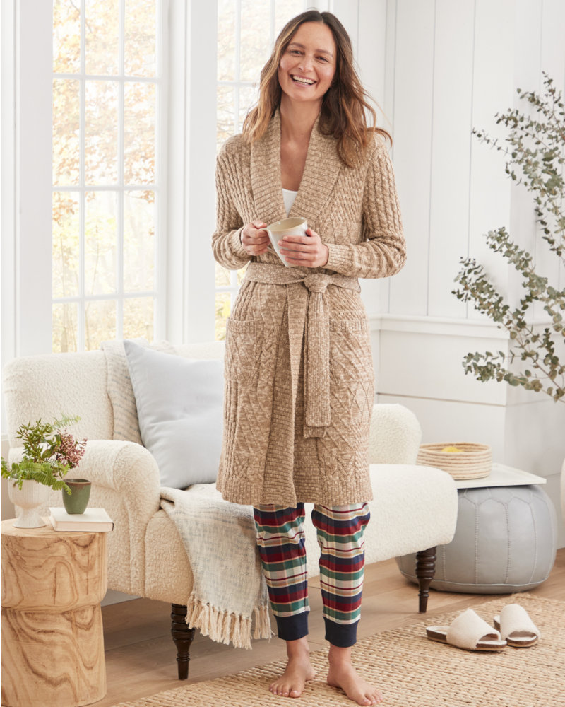 Fireside Patchwork Sweater Robe