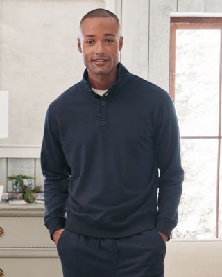 Men's Button-Front Sweatshirt | Garnet Hill