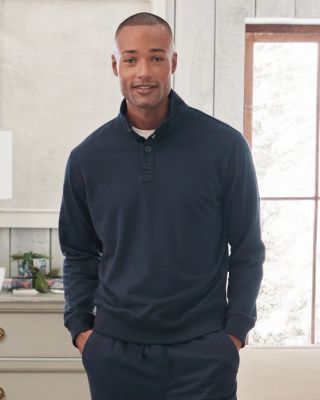 Button sweatshirt mens on sale