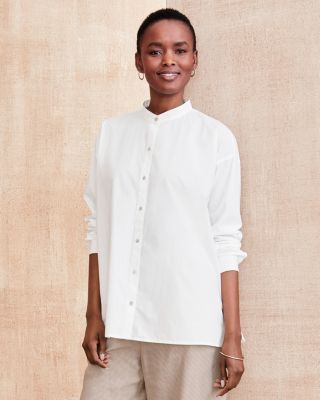 Eileen fisher button cheap down shirt