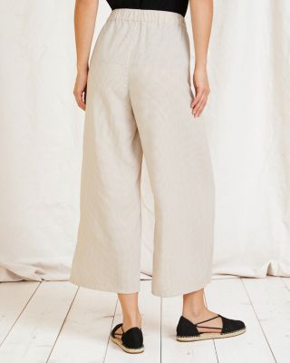 EILEEN FISHER TENCEL™ Seersucker Check Cropped Pants | Garnet Hill