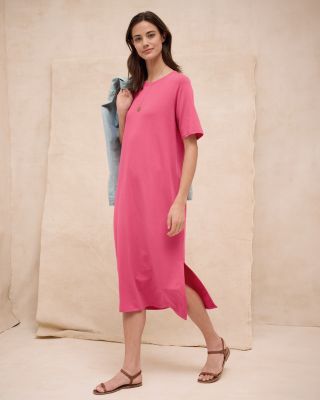chinese dress ladies Women's 100% Organic Cotton T-Shirt Dress XL / Eggplant main image 0