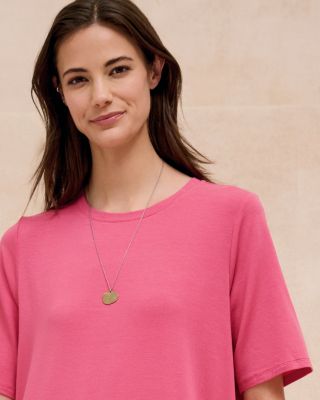 EILEEN FISHER Organic-Cotton Jersey Midi T-Shirt Dress | Garnet Hill