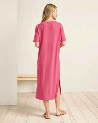 EILEEN FISHER Organic-Cotton Jersey Midi T-Shirt Dress | Garnet Hill