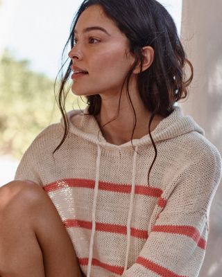 Easy Linen & Organic-Cotton Beach Sweater | Garnet Hill