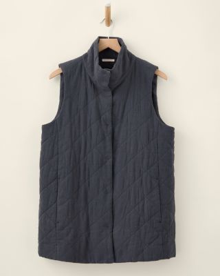 Eileen fisher quilted vest hot sale