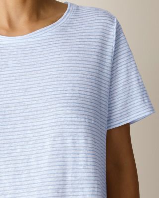 EILEEN FISHER Organic-Linen Jersey Crewneck Short-Sleeve Tee
