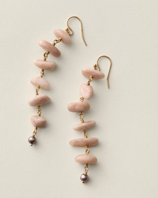 Chan Luu Long Red Moonstone Earrings