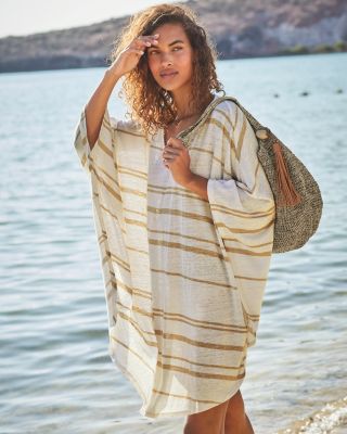 Linen beach store cover up