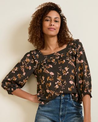 Jasmine Crêpe Blouse | Garnet Hill