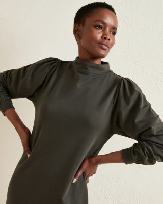 Audrey Mock-Neck Knit Dress | Garnet Hill