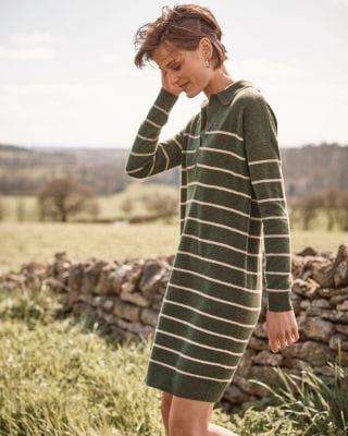 cashmere green dress HALSTON CASHMERE DRESS WITH XL SCARF – Jules_Eye