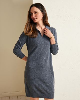 Frida Cashmere Polo Dress Garnet Hill