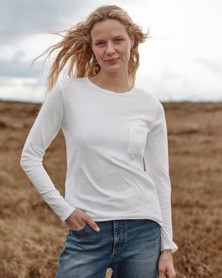 Weekender Crewneck Long-Sleeve Tee | Garnet Hill