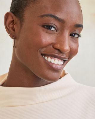 Tie-Waist Ribbed Sweatshirt | Garnet Hill