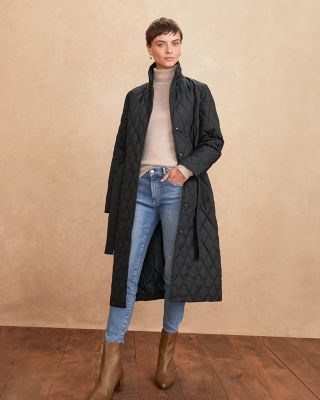 Full length quilted store coat