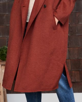 Unlined Wool-Blend Cocoon Coat | Garnet Hill