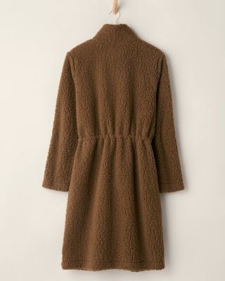 Cozy Longline Sherpa Coat | Garnet Hill