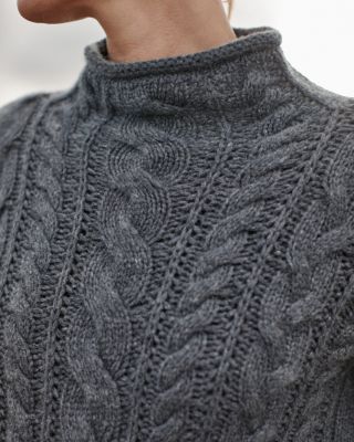 Lumi Cabled Cashmere Turtleneck Sweater | Garnet Hill