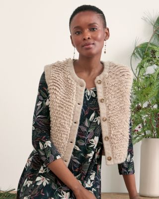 Recycled-Cashmere Cozy Sweater Vest | Garnet Hill