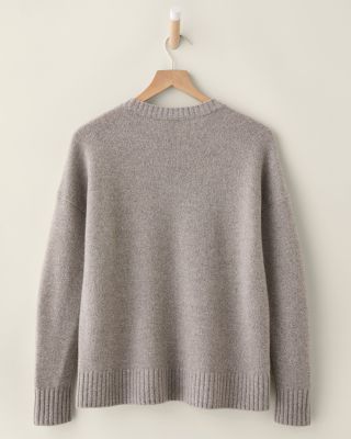 Washable-Cashmere Side-Vent Sweater | Garnet Hill