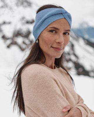Cashmere Ribbed Headband | Garnet Hill display picture 3