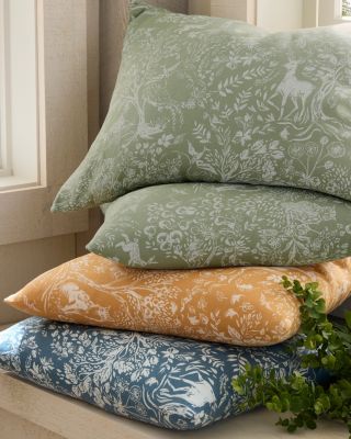 Majestic Forest Relaxed-Linen Duvet Cover | Garnet Hill
