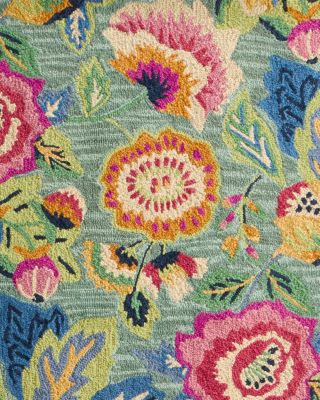 Company C Chintz Floral Hooked Rug | Garnet Hill