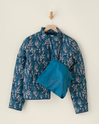 ダウンジャケット COVERNAT Coverlight Packable Down Teal Green CO2404DP21TN Printed Packable Down Jacket | Garnet Hill