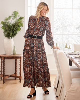 Ballad Swiss-Dot Maxi Dress