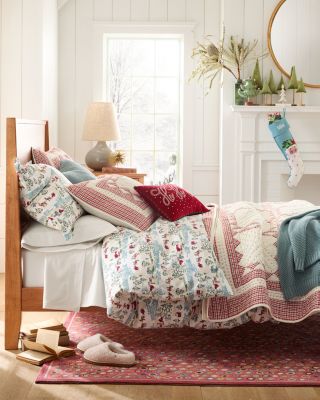 Snowy Sleigh Ride Organic-Cotton Flannel Duvet Cover | Garnet Hill