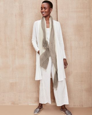 EILEEN FISHER Painted Cotton Gauze Scarf | Garnet Hill